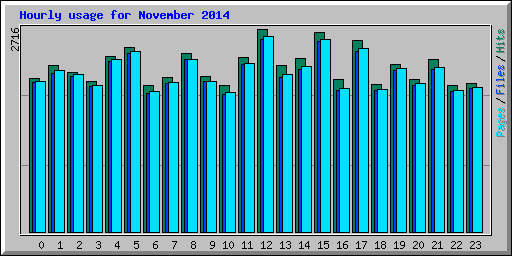 Hourly usage for November 2014