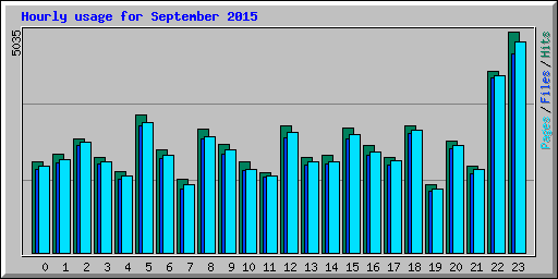 Hourly usage for September 2015