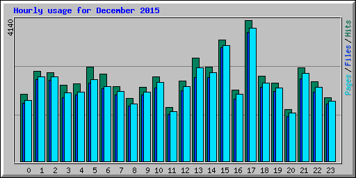 Hourly usage for December 2015