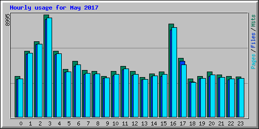 Hourly usage for May 2017