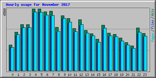 Hourly usage for November 2017